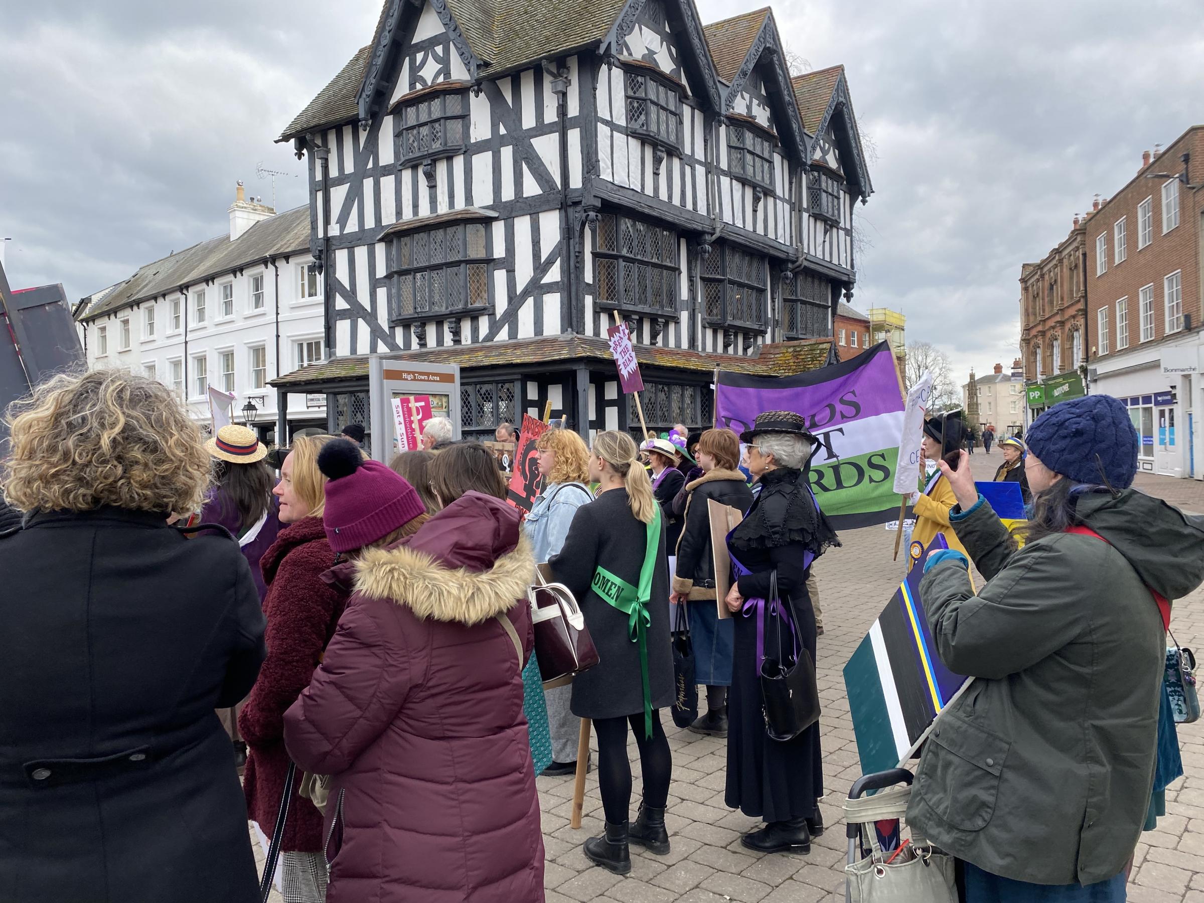 Suffragette poster parade Hereford