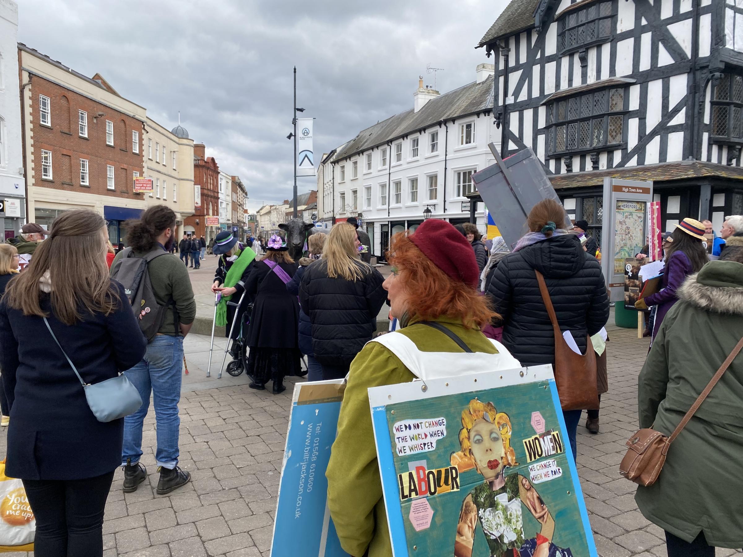 Suffragette poster parade Hereford