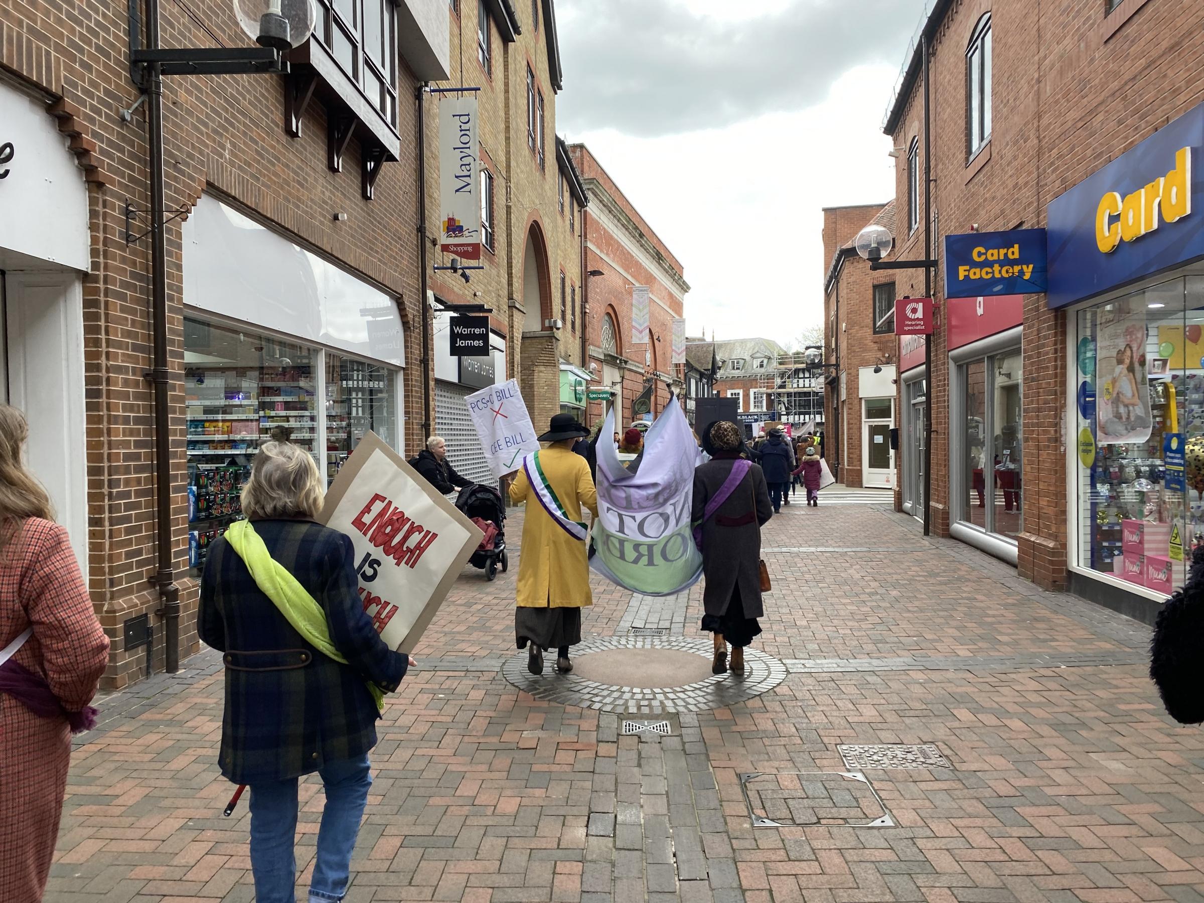 Suffragette poster parade Hereford