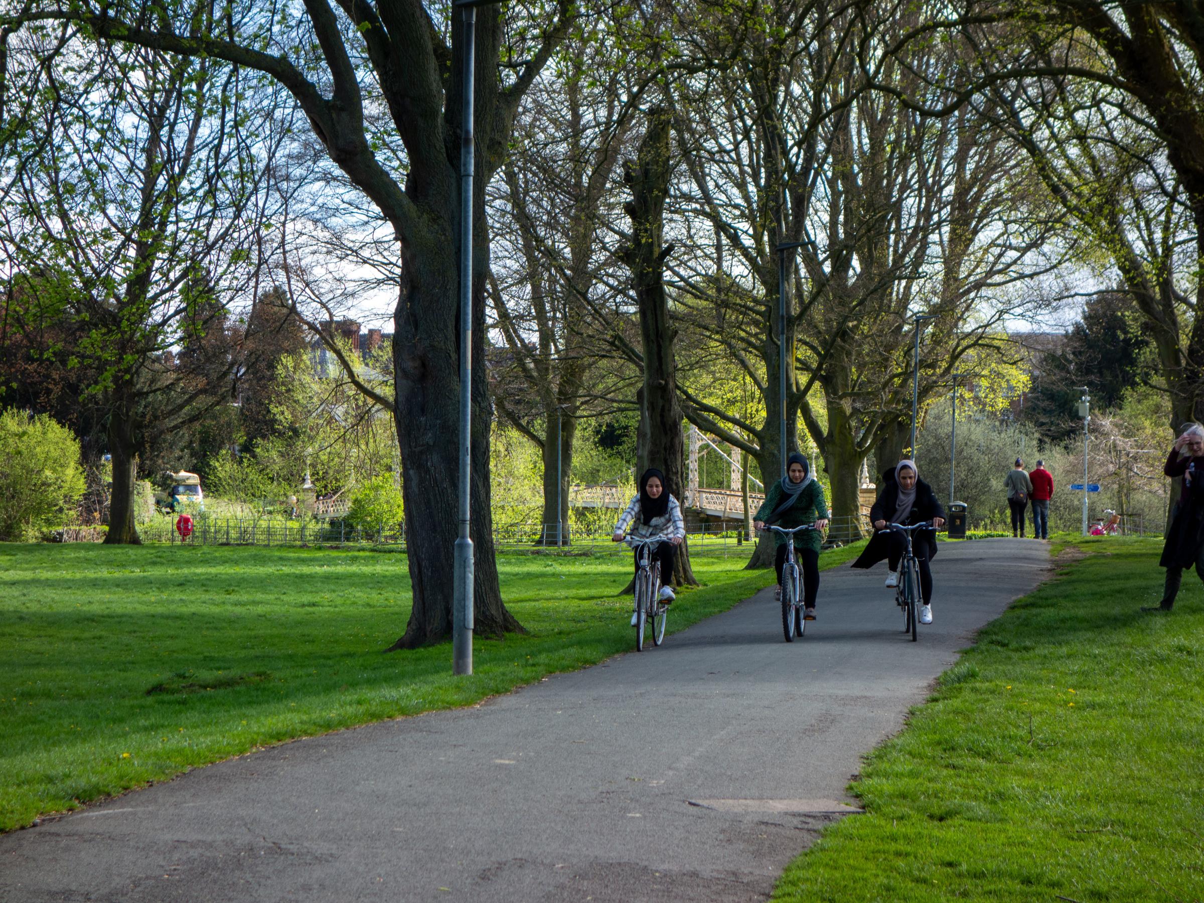 Afghan women in Hereford are provided with bicycles by the City of Sanctuary charity.