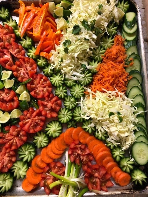 Afghan women in Hereford prepare food for a gala evening at gala evening at Broxwood Court.